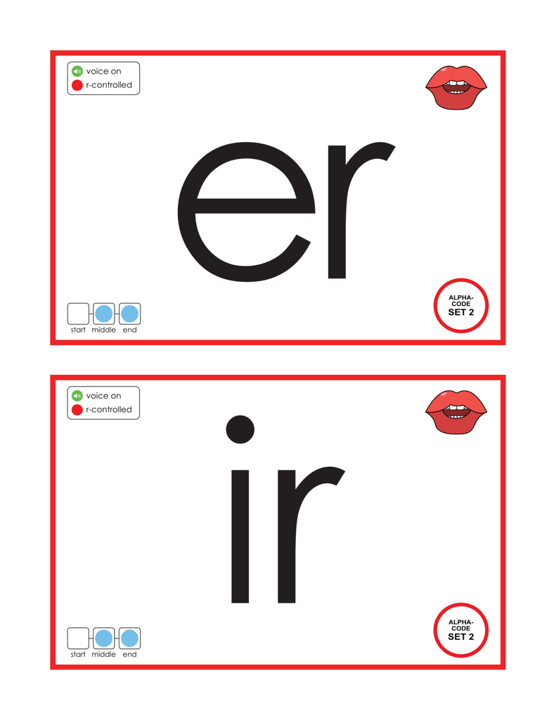 Alpha-Code Set 2 phonics card preview - page 18
