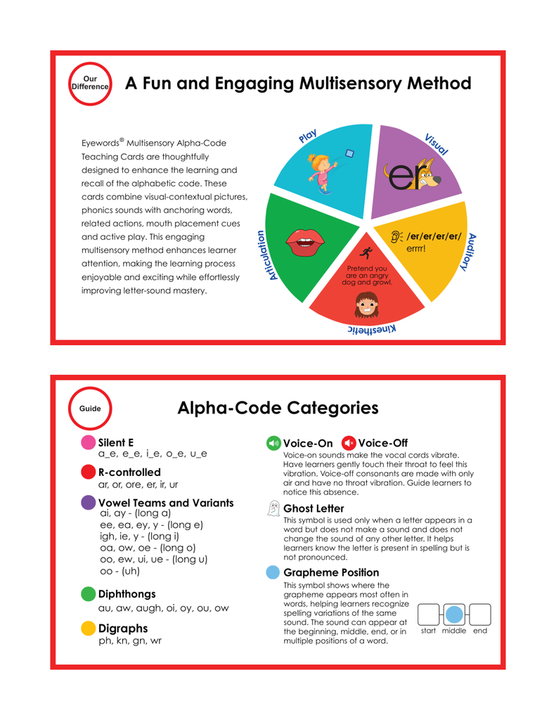 Alpha-Code Set 2 phonics card preview - page 4