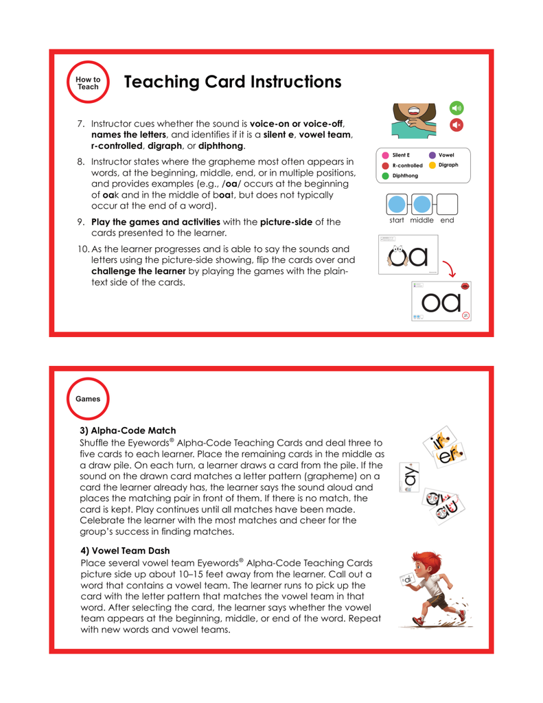 Alpha-Code Set 2 phonics card preview - page 6