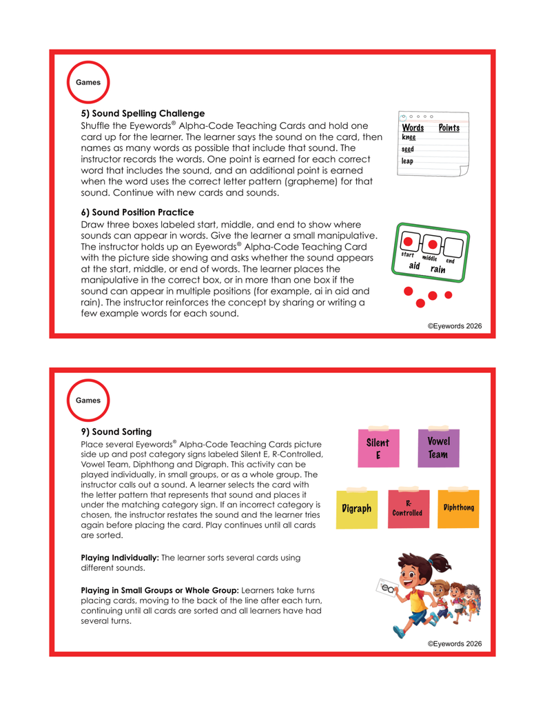 Alpha-Code Set 2 phonics card preview - page 7