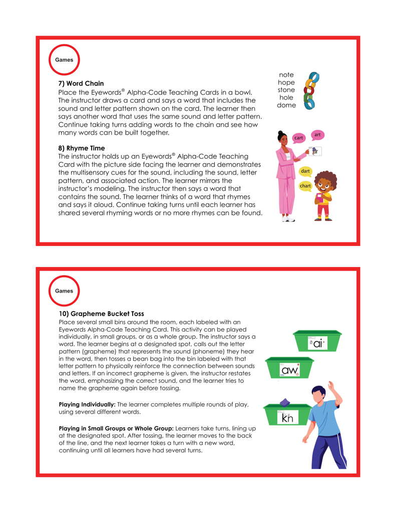 Alpha-Code Set 2 phonics card preview - page 8