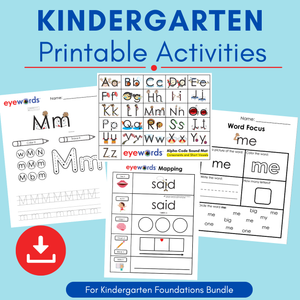 Kindergarten Printable Activities